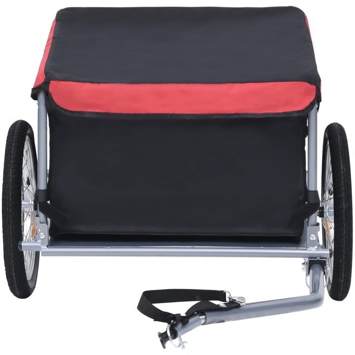 Cykelsläp svart och röd 65 kg vidaXL – bild 2