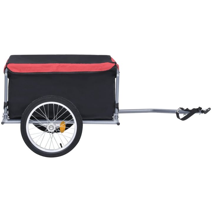 Cykelsläp svart och röd 65 kg vidaXL – bild 4