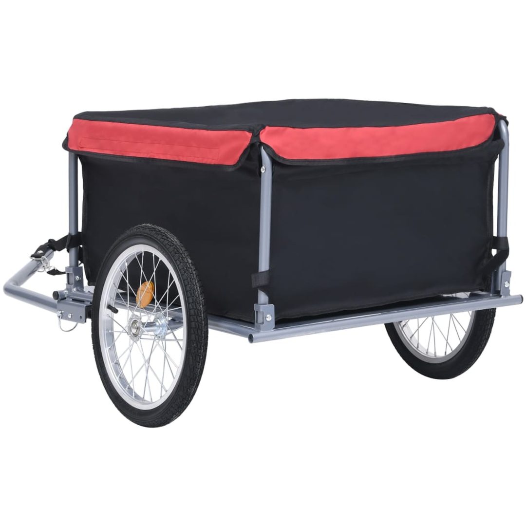 Cykelsläp svart och röd 65 kg vidaXL – bild 5