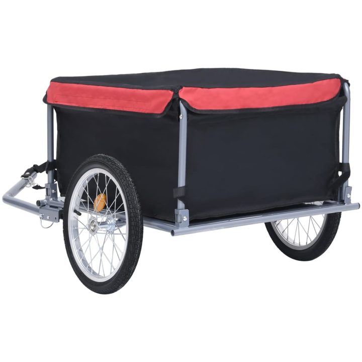 Cykelsläp svart och röd 65 kg vidaXL – bild 5