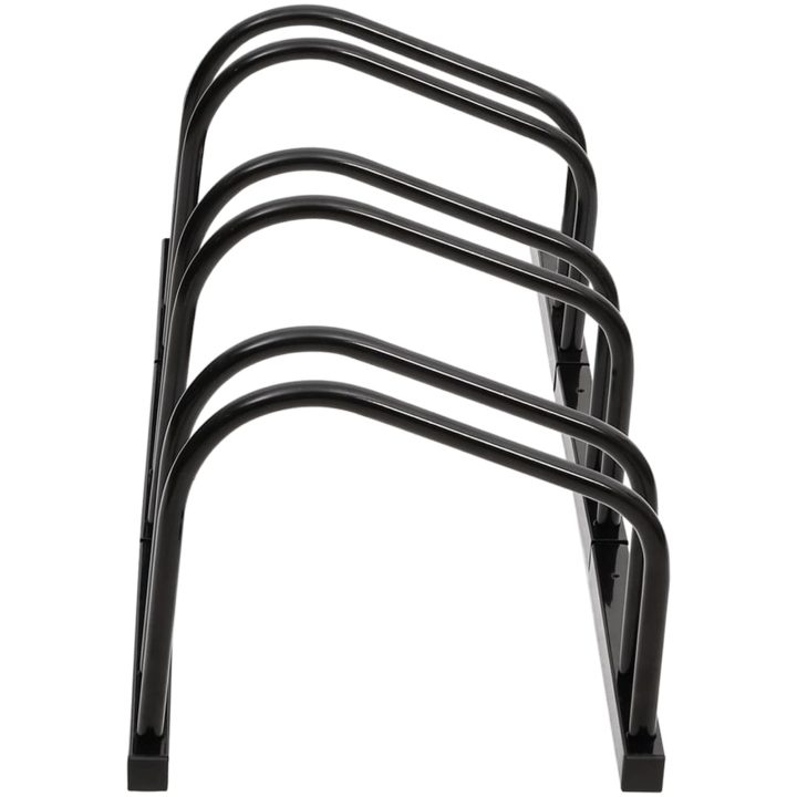 Cykelställ För 3 cyklar svart stål vidaXL – bild 3