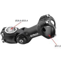 Cykelstyre Stammen Justerbar Grad 0º-60º Silver KALLOY UNO