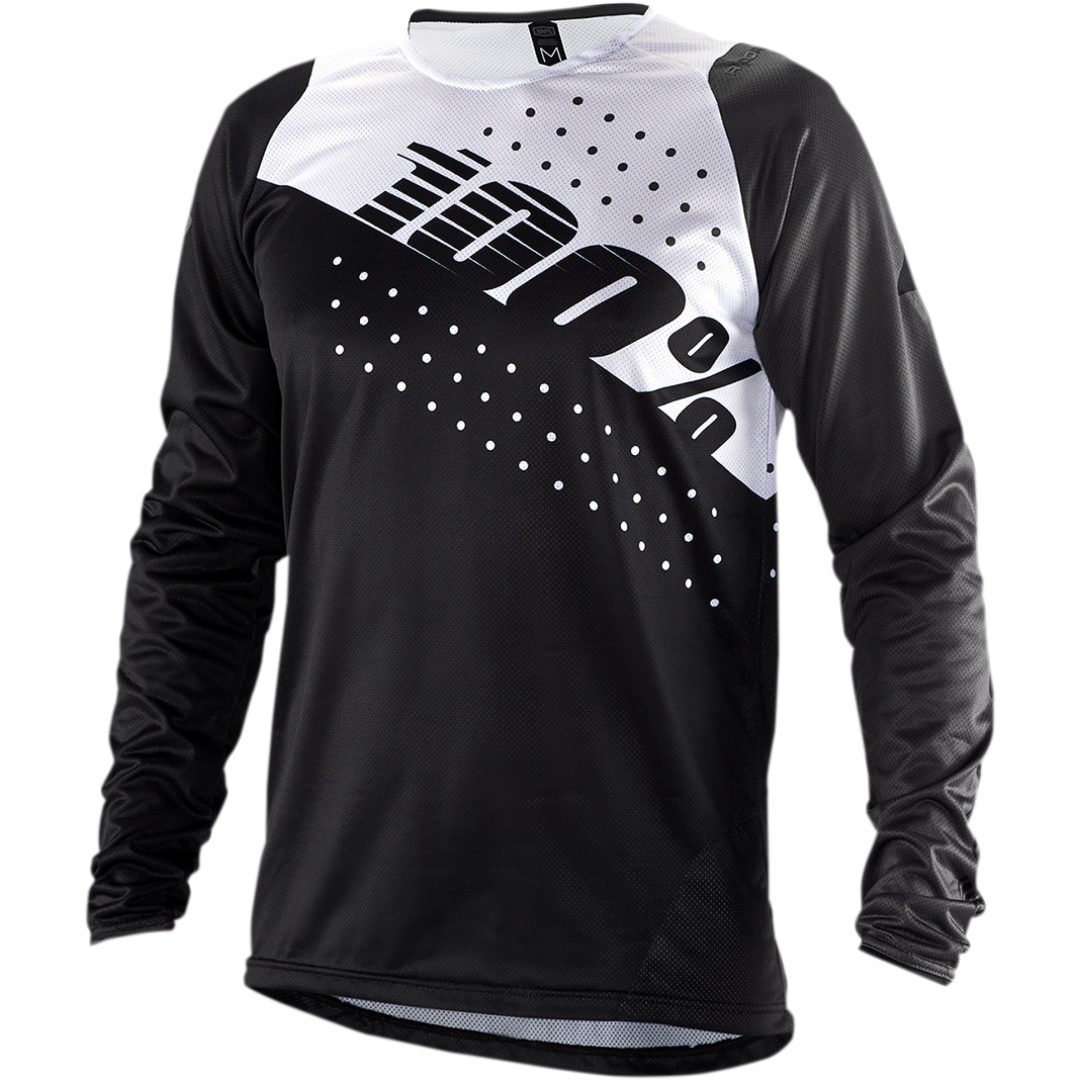 Cykeltröja Ls R-core Svart/vit 100% MTB Small