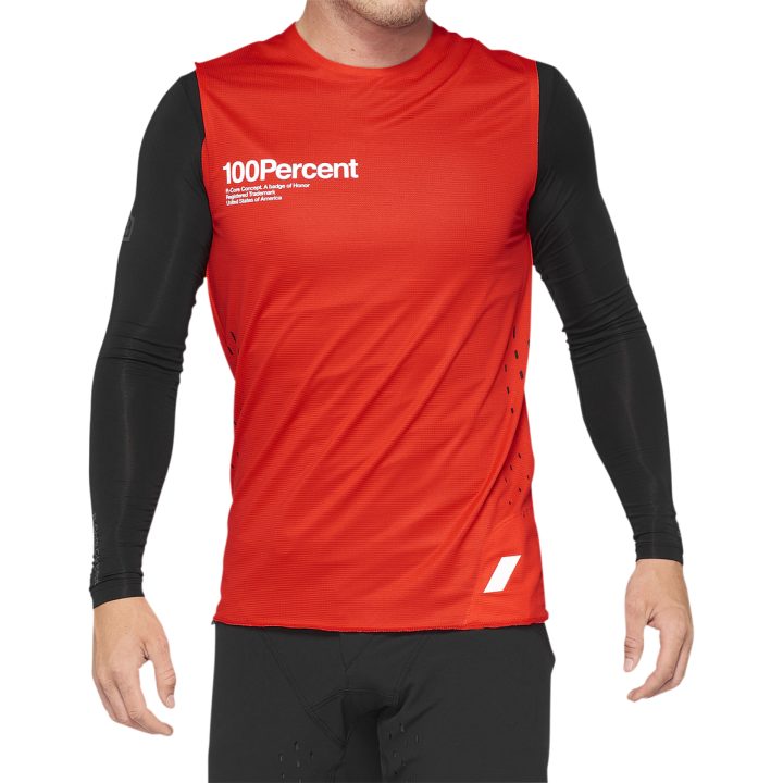 Cykeltröja R-core Röd 100% MTB Medium – bild 2