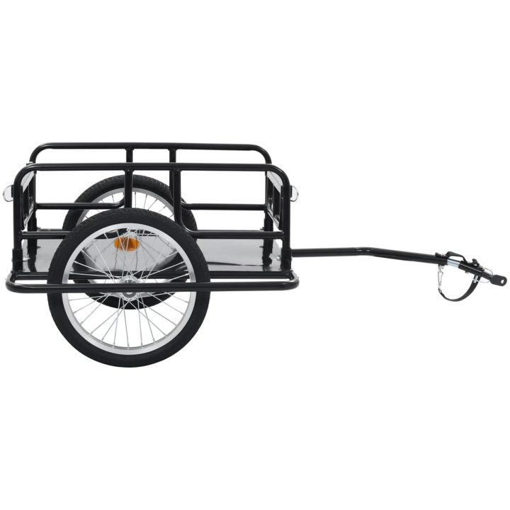 Cykelvagn 130x73x48,5 cm stål svart vidaXL – bild 3
