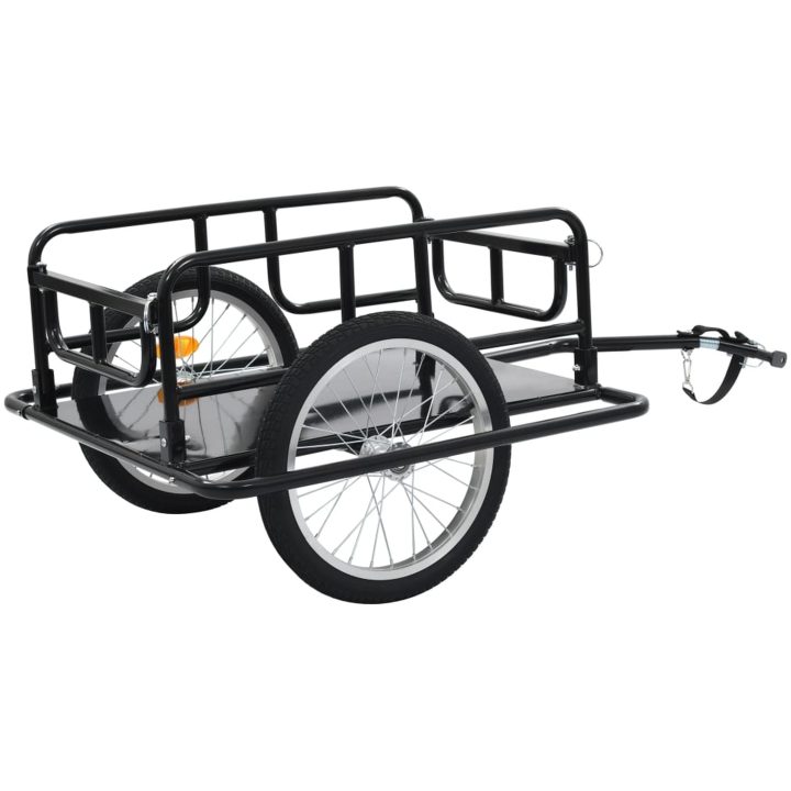 Cykelvagn 130x73x48,5 cm stål svart vidaXL – bild 5