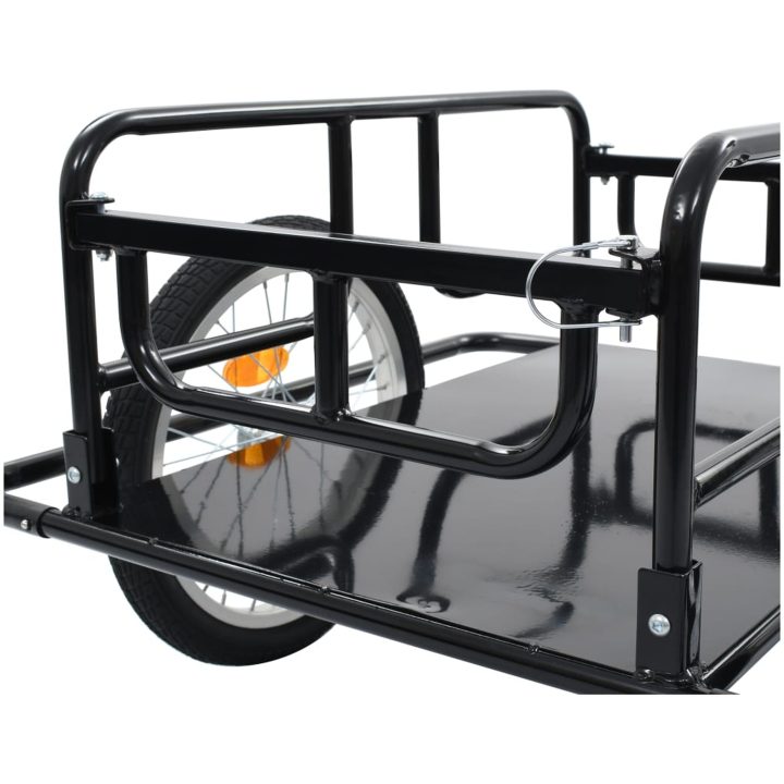 Cykelvagn 130x73x48,5 cm stål svart vidaXL – bild 7