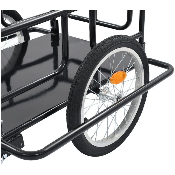 Cykelvagn 130x73x48,5 cm stål svart vidaXL – bild 9