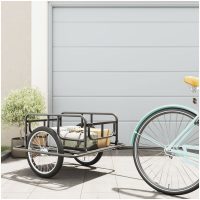 Cykelvagn 130x73x48,5 cm stål svart vidaXL