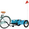 Cykelvagn blå och svart oxfordtyg och järn vidaXL 135 x 68 x 37 cm – miniatyr 3