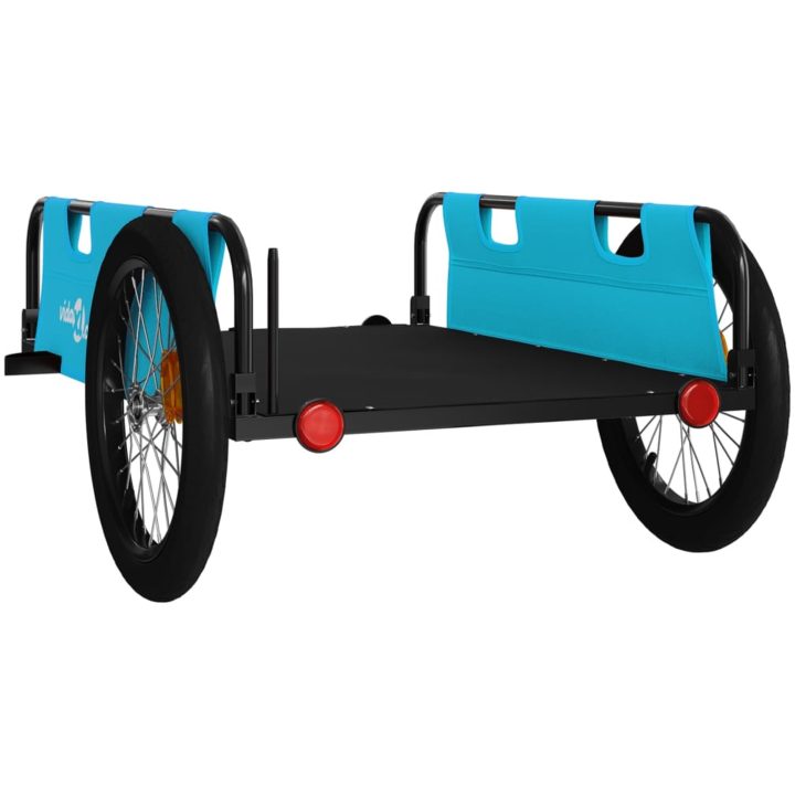Cykelvagn blå och svart oxfordtyg och järn vidaXL 135 x 68 x 37 cm – bild 7