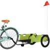 Cykelvagn grön och svart oxfordtyg och järn vidaXL 135 x 68 x 37 cm – miniatyr 3
