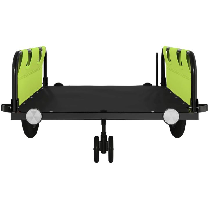 Cykelvagn grön och svart oxfordtyg och järn vidaXL 135 x 68 x 37 cm – bild 5