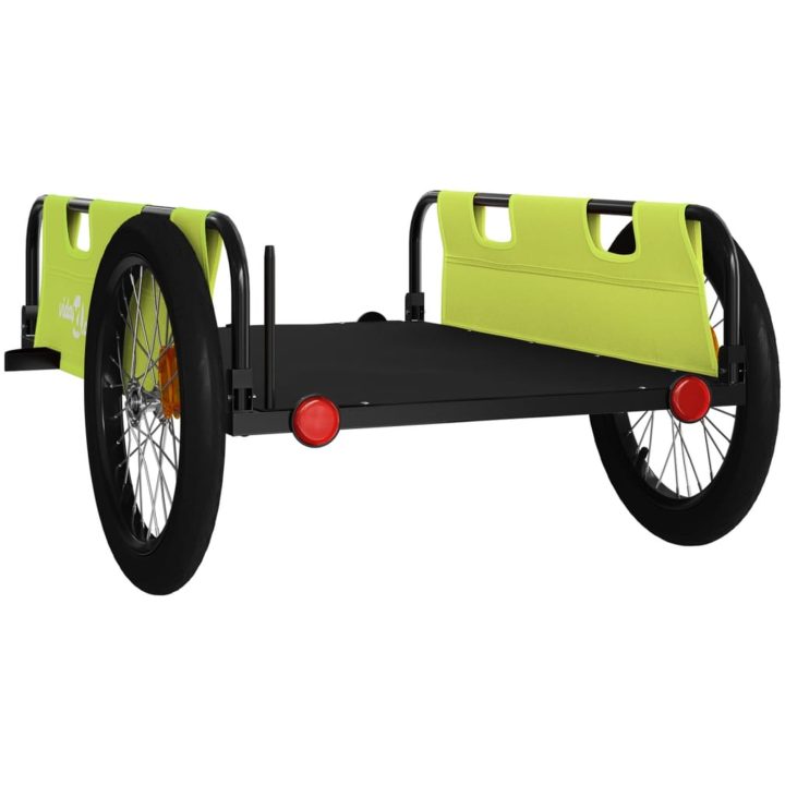 Cykelvagn grön och svart oxfordtyg och järn vidaXL 135 x 68 x 37 cm – bild 7