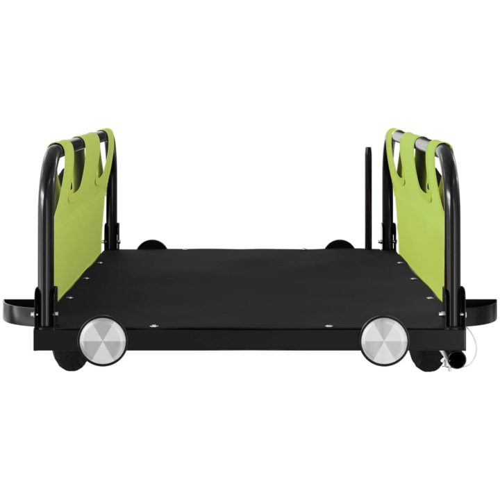 Cykelvagn grön oxfordtyg och järn vidaXL 122 x 53 x 33 cm – bild 5