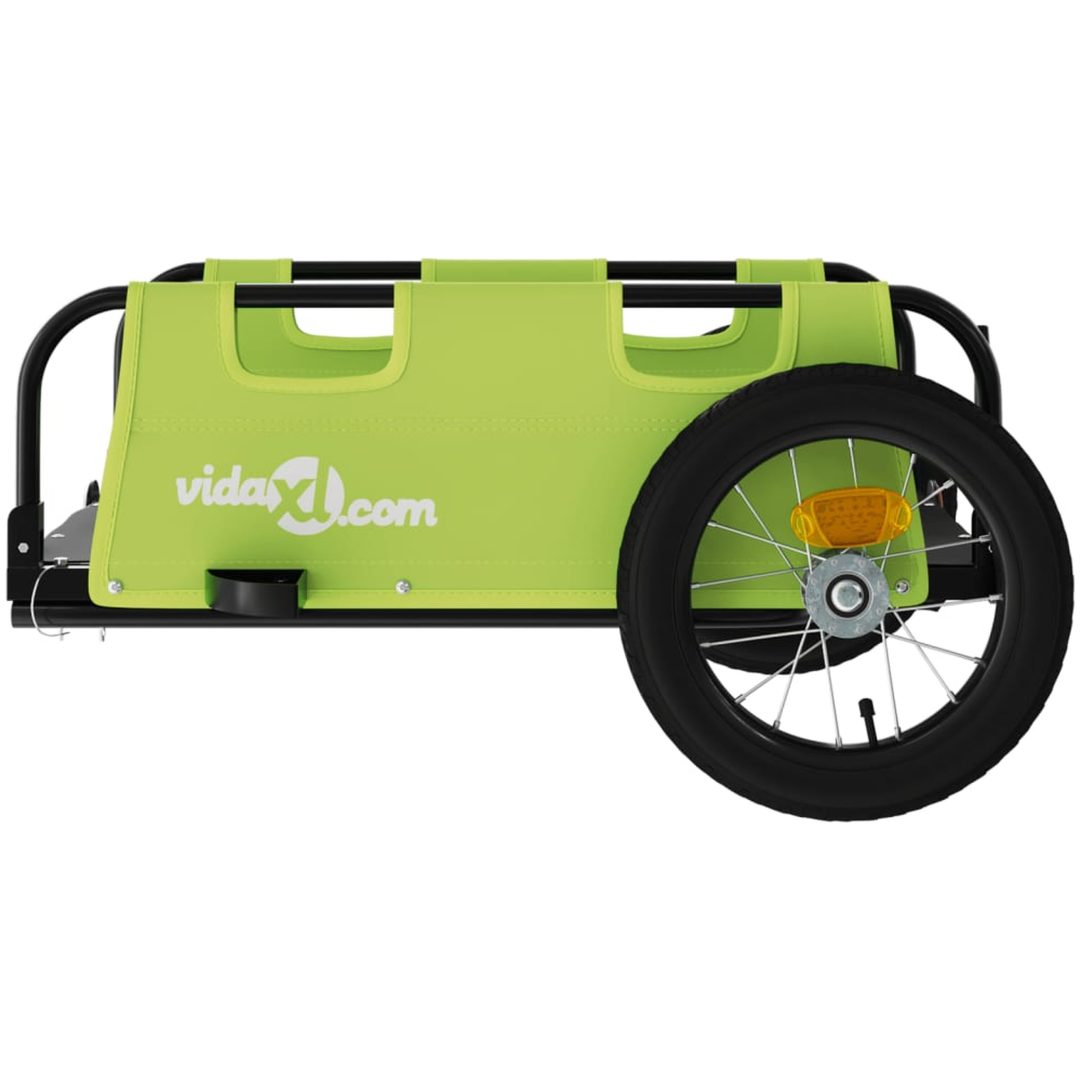 Cykelvagn grön oxfordtyg och järn vidaXL 122 x 53 x 33 cm – bild 6