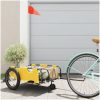 Cykelvagn gul oxfordtyg och järn vidaXL 124 x 64.5 x 36 cm – miniatyr 1
