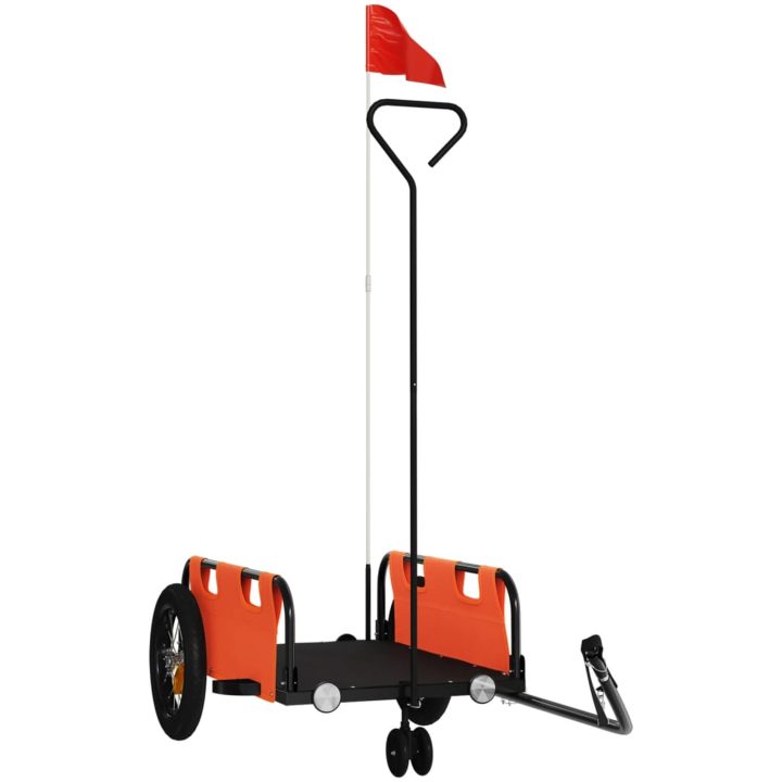 Cykelvagn orange oxfordtyg och järn vidaXL 123 x 52.5 x 33 cm – bild 2