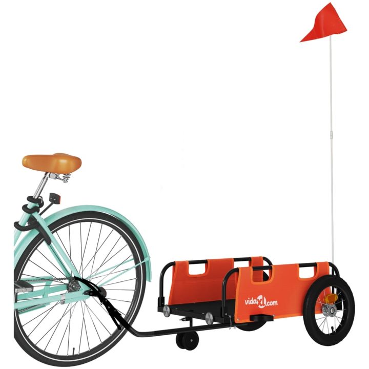 Cykelvagn orange oxfordtyg och järn vidaXL 123 x 52.5 x 33 cm – bild 3