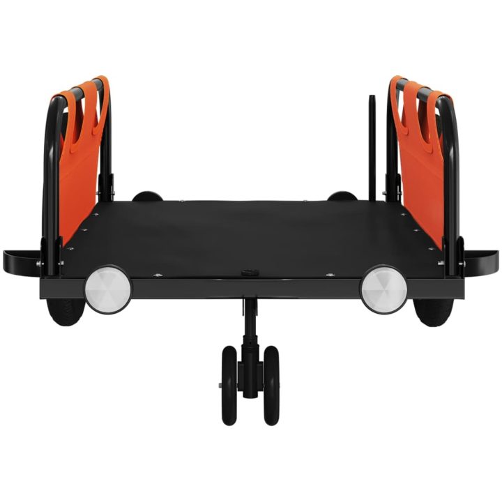 Cykelvagn orange oxfordtyg och järn vidaXL 123 x 52.5 x 33 cm – bild 5