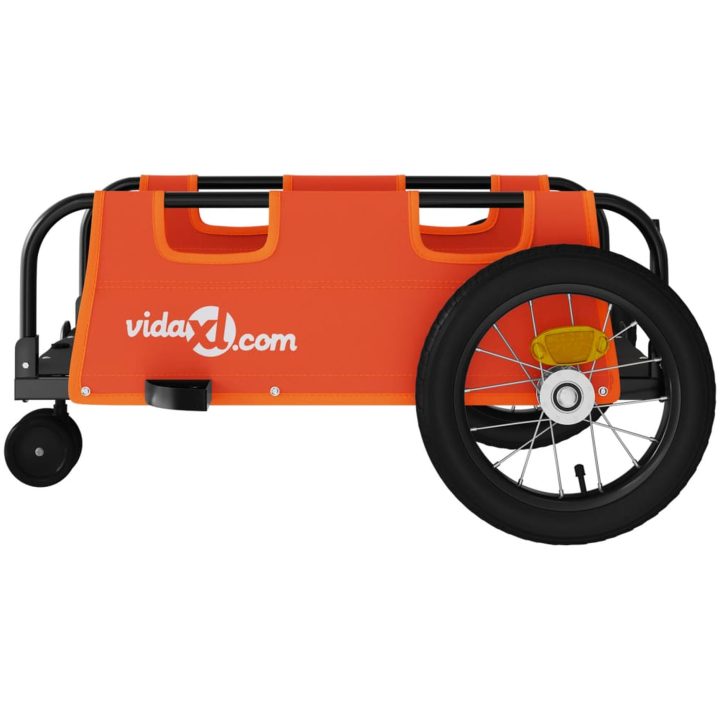 Cykelvagn orange oxfordtyg och järn vidaXL 123 x 52.5 x 33 cm – bild 6