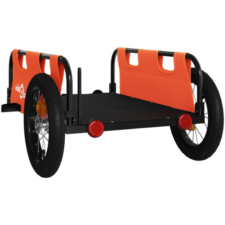 Cykelvagn orange oxfordtyg och järn vidaXL 123 x 52.5 x 33 cm – bild 7