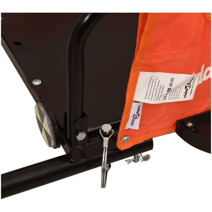Cykelvagn orange oxfordtyg och järn vidaXL 123 x 52.5 x 33 cm – bild 9