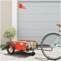 Cykelvagn orange oxfordtyg och järn vidaXL