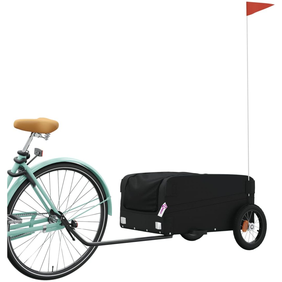 Cykelvagn svart 30 kg järn vidaXL 122 x 52.5 x 42.5 cm – bild 3
