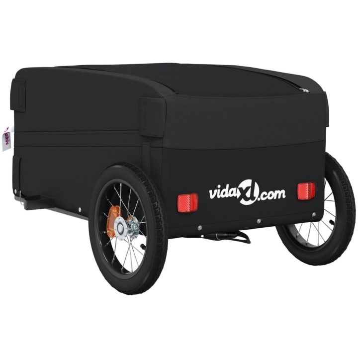 Cykelvagn svart 30 kg järn vidaXL 122 x 52.5 x 42.5 cm – bild 8