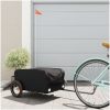 Cykelvagn svart 30 kg järn vidaXL 122 x 52.5 x 42.5 cm – miniatyr 1