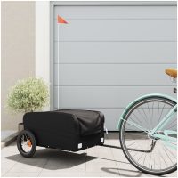 Cykelvagn svart 30 kg järn vidaXL