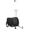 Cykelvagn svart 45 kg järn vidaXL 63 x 126 x 63 cm – miniatyr 2