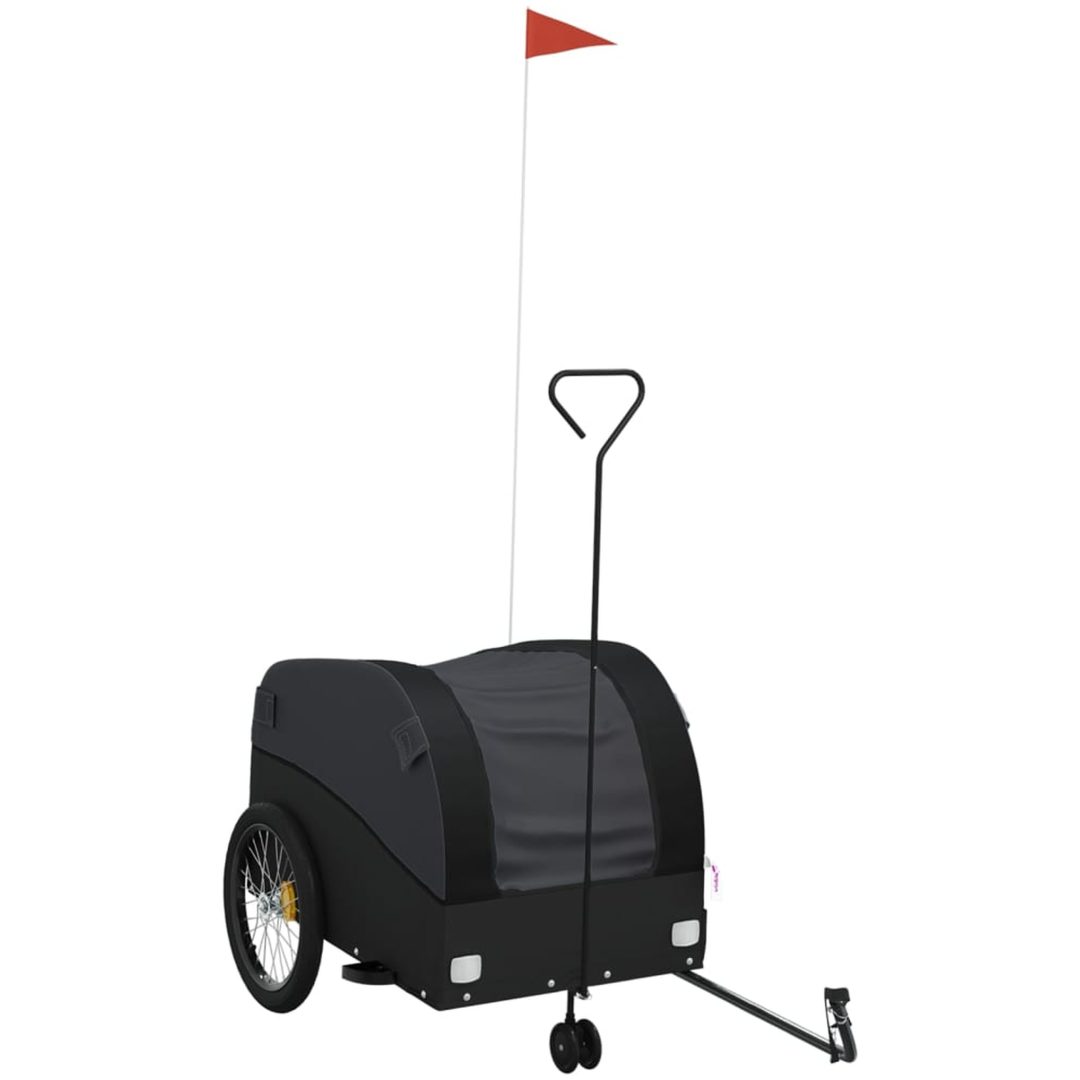 Cykelvagn svart 45 kg järn vidaXL 63 x 126 x 63 cm – bild 2