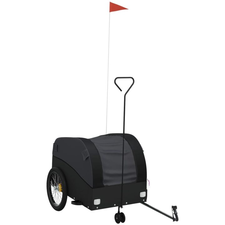 Cykelvagn svart 45 kg järn vidaXL 63 x 126 x 63 cm – bild 2