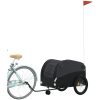 Cykelvagn svart 45 kg järn vidaXL 63 x 126 x 63 cm – miniatyr 3