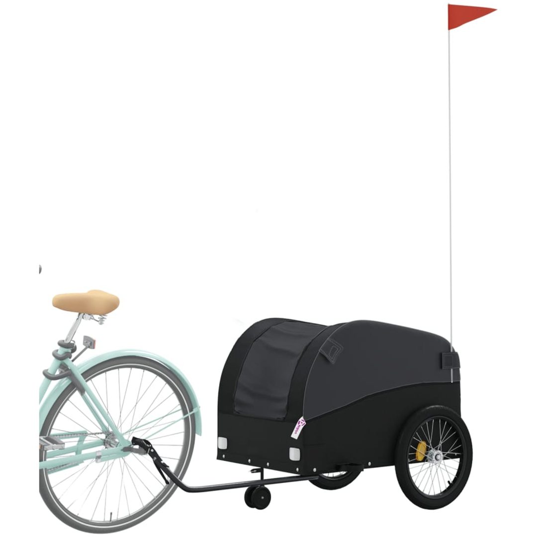 Cykelvagn svart 45 kg järn vidaXL 63 x 126 x 63 cm – bild 3