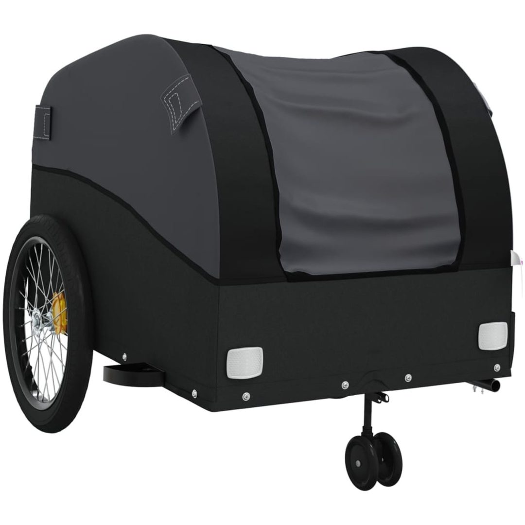 Cykelvagn svart 45 kg järn vidaXL 63 x 126 x 63 cm – bild 4