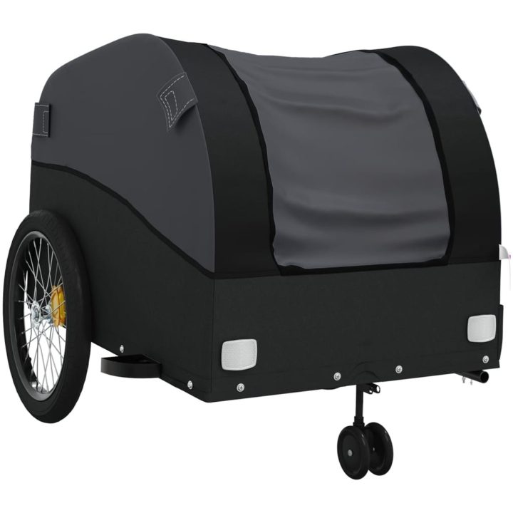 Cykelvagn svart 45 kg järn vidaXL 63 x 126 x 63 cm – bild 4