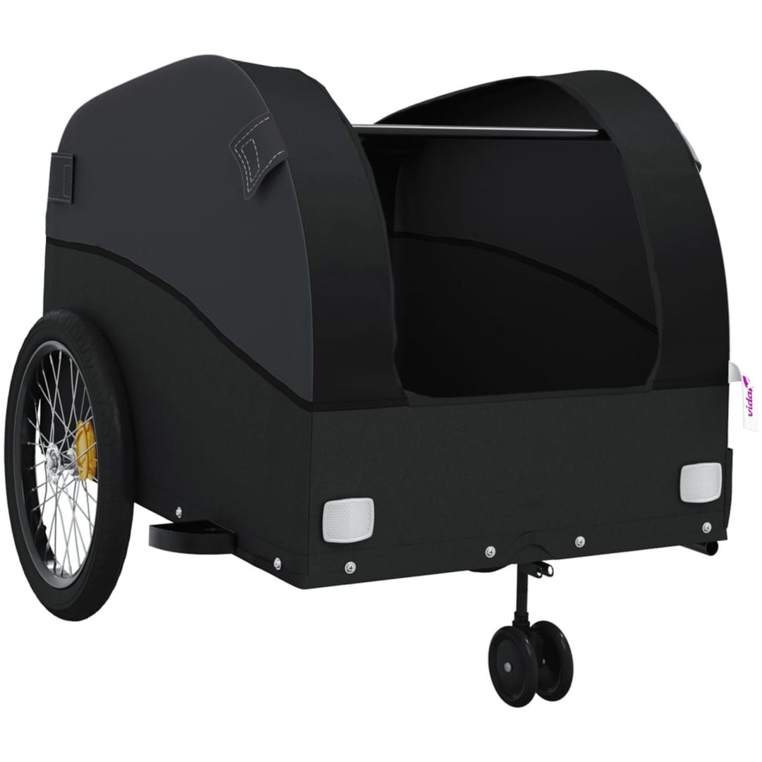 Cykelvagn svart 45 kg järn vidaXL 63 x 126 x 63 cm – bild 5