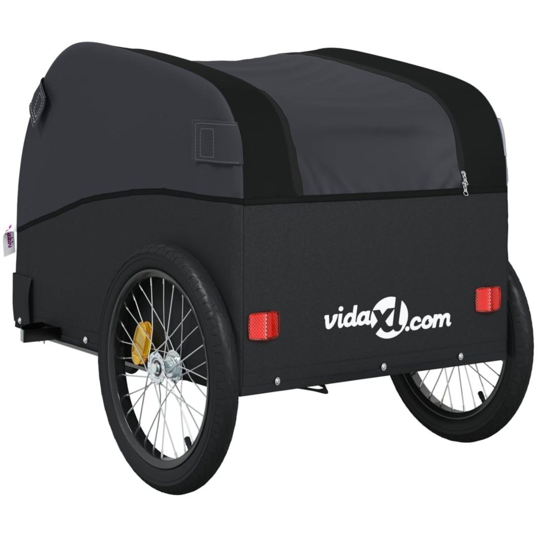 Cykelvagn svart 45 kg järn vidaXL 63 x 126 x 63 cm – bild 8