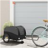 Cykelvagn svart 45 kg järn vidaXL 63 x 126 x 63 cm – miniatyr 1