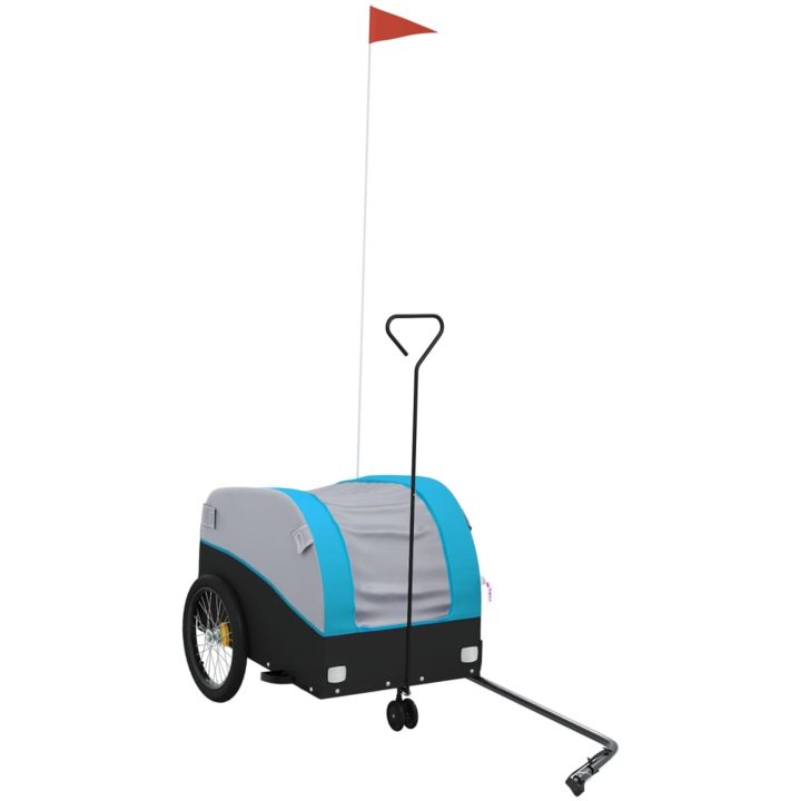 Cykelvagn svart och blå 30 kg järn vidaXL 52 x 123 x 53 cm – bild 2