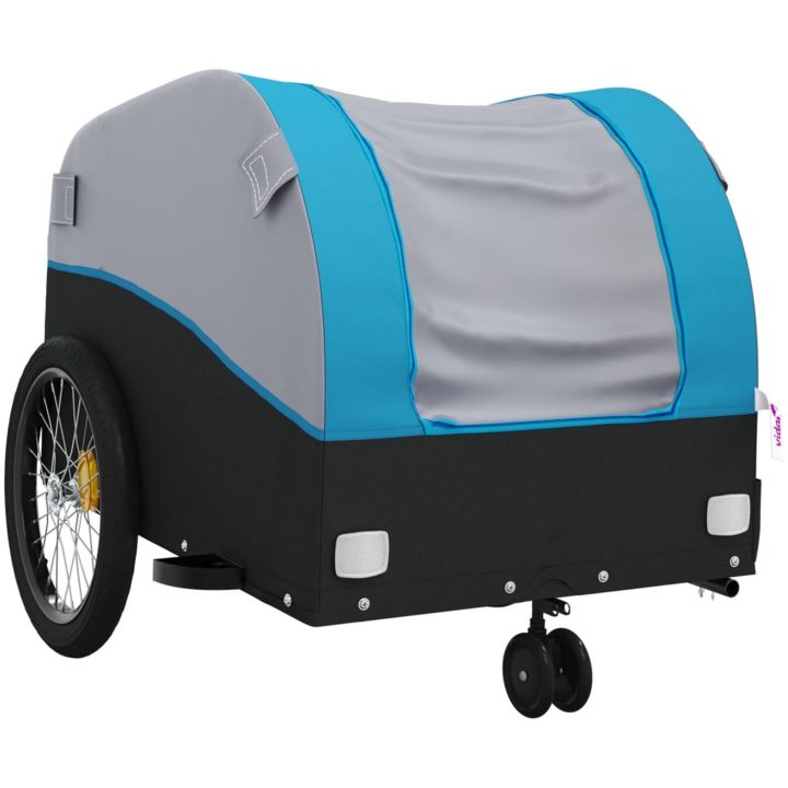 Cykelvagn svart och blå 30 kg järn vidaXL 52 x 123 x 53 cm – bild 4
