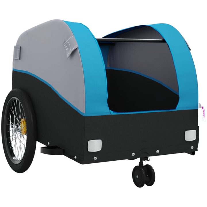 Cykelvagn svart och blå 30 kg järn vidaXL 52 x 123 x 53 cm – bild 5