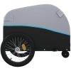 Cykelvagn svart och blå 30 kg järn vidaXL 52 x 123 x 53 cm – miniatyr 7