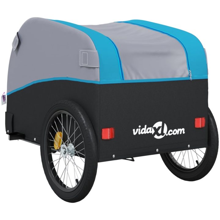 Cykelvagn svart och blå 30 kg järn vidaXL 52 x 123 x 53 cm – bild 8