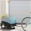 Cykelvagn svart och blå 30 kg järn vidaXL 52 x 123 x 53 cm – miniatyr 1