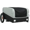 Cykelvagn svart och grå 30 kg järn vidaXL 122 x 52.5 x 42.5 cm – miniatyr 4
