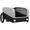 Cykelvagn svart och grå 30 kg järn vidaXL 122 x 52.5 x 42.5 cm – miniatyr 5